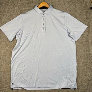 Greyson Shirt Mens XXL Light Blue Polo Wolf Golf Stretch Performance